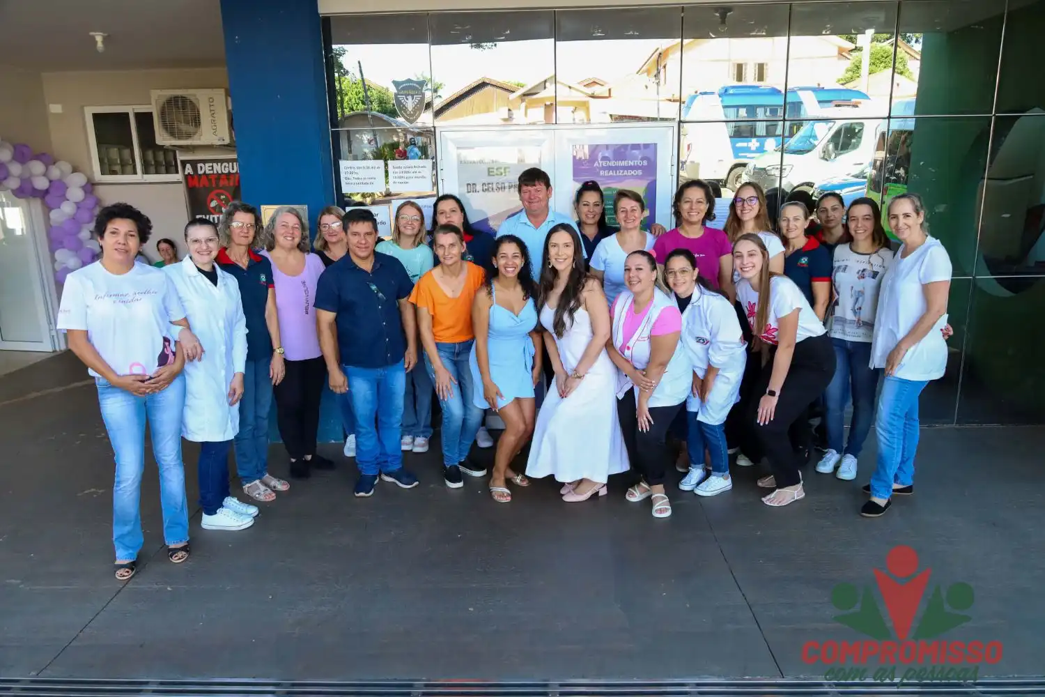 Ação do Março Lilás & Amarelo no Centro contou com mais de 80 participantes