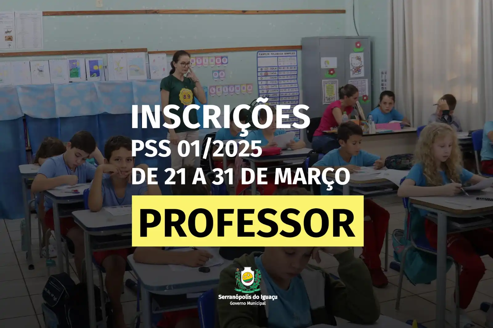Governo Municipal realiza PSS para contratação de professor