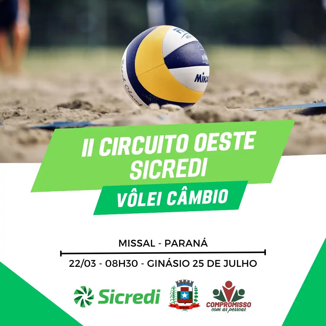 Missal sedia 1ª etapa do II Circuito Oeste Sicredi de Vôlei Câmbio
