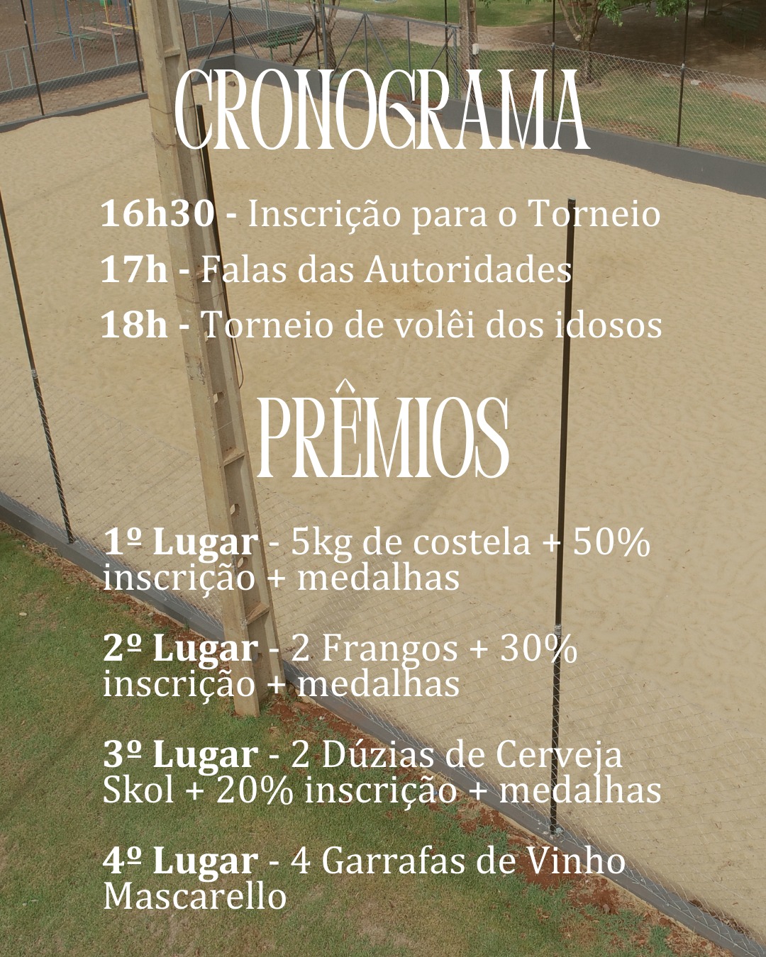 CONVITE INAUGURAÇÃO - Quadra de Areia