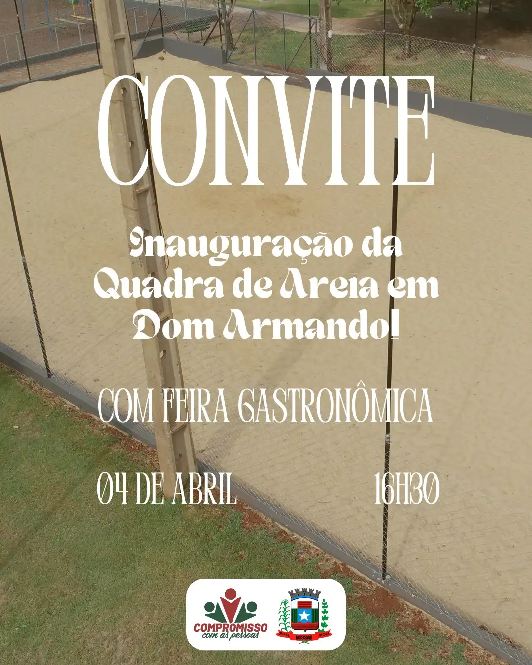 CONVITE INAUGURAÇÃO - Quadra de Areia