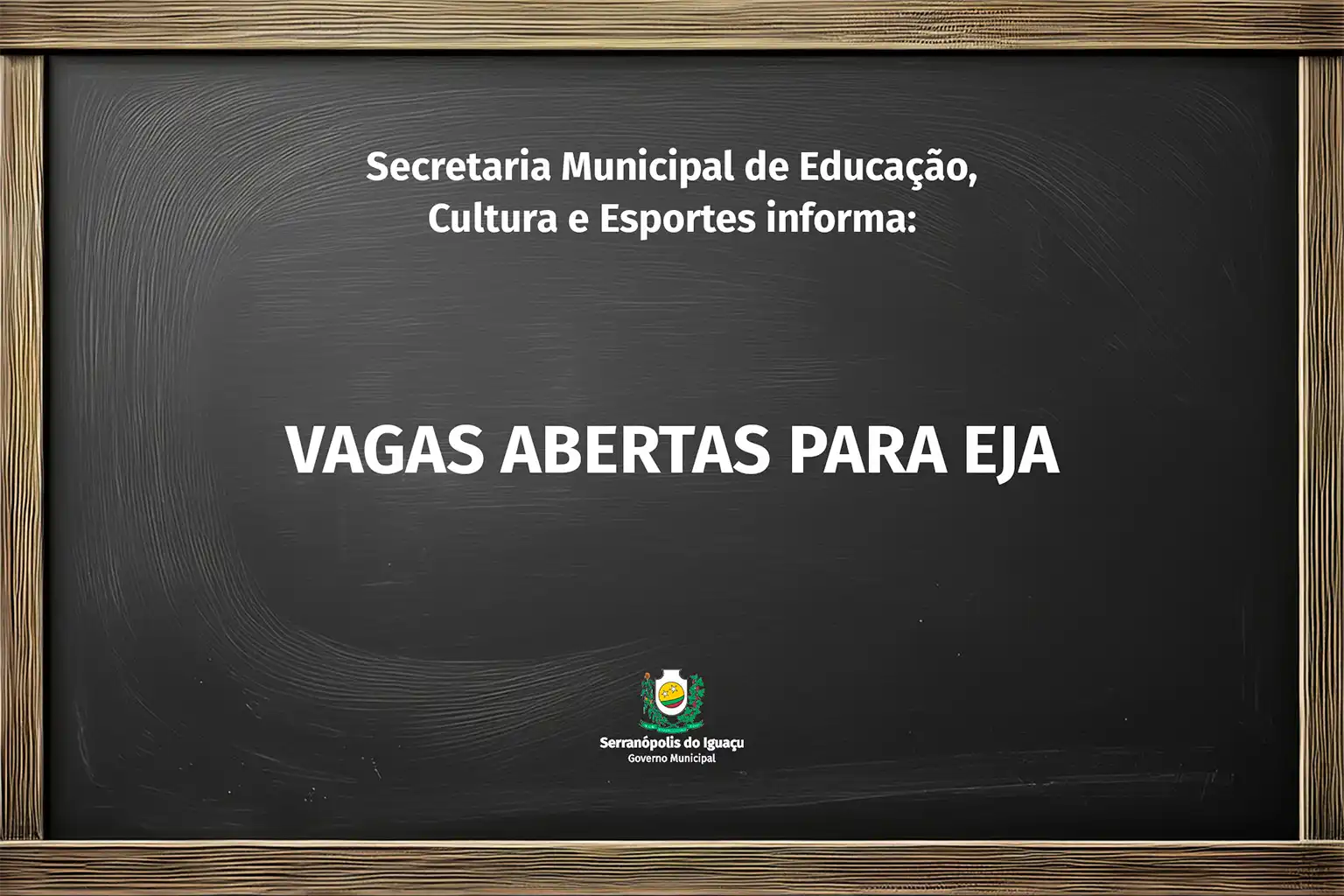 Serranópolis do Iguaçu abre vagas para Educação de Jovens e Adultos