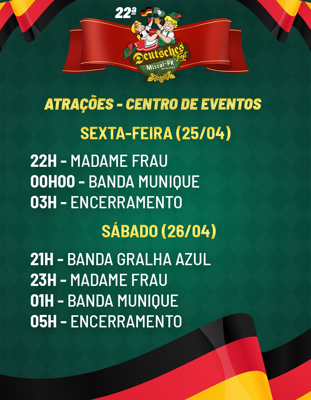 Atrações Musicais - Deutsches Fest