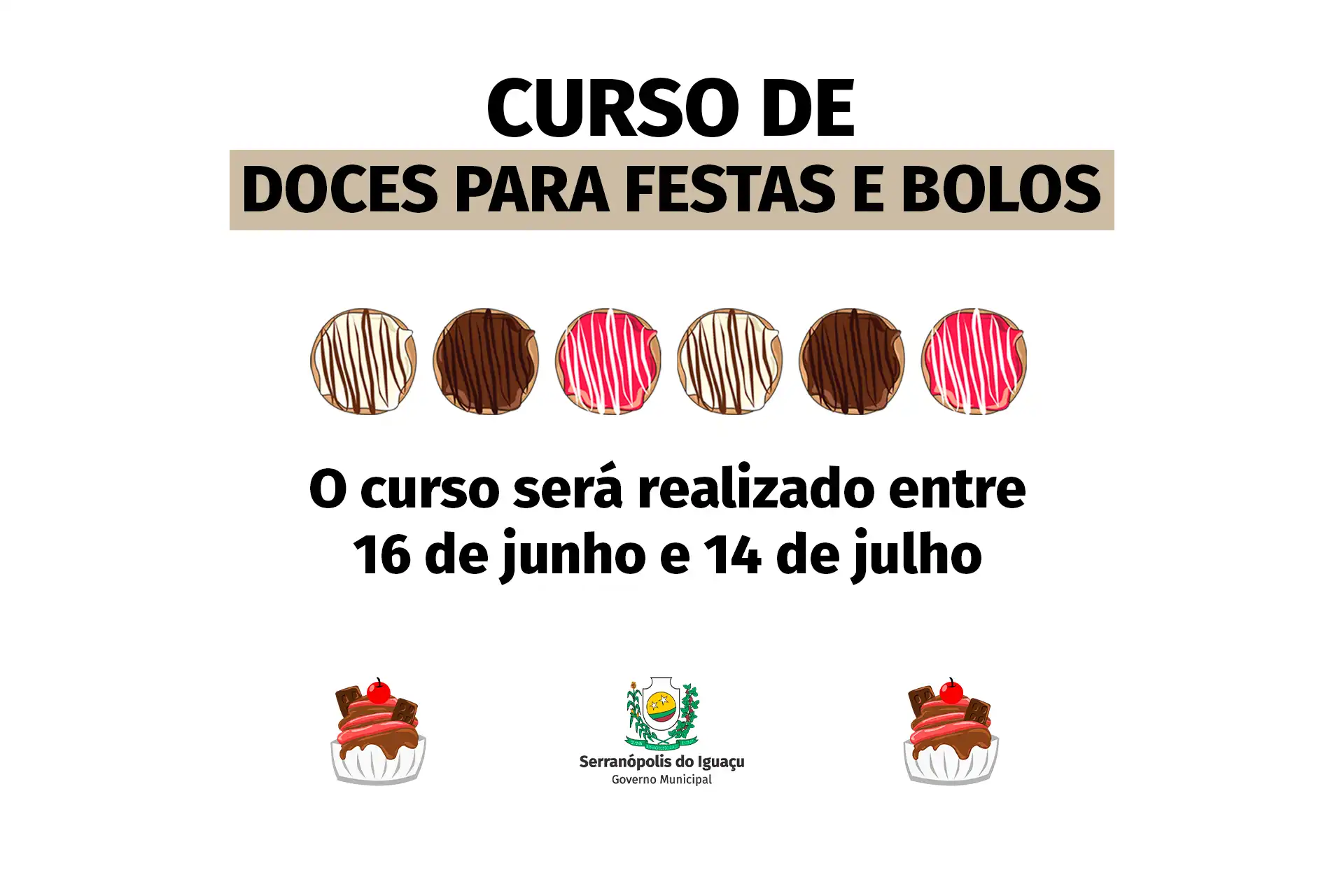 Curso de doces para festa é ofertado gratuitamente em Serranópolis do Iguaçu