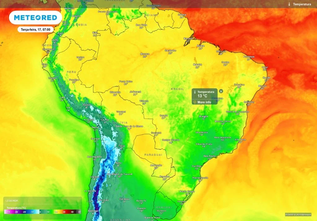 Amplitude térmica aumenta no Brasil e há alertas de umidade relativa baixa; confira as regiões de risco
