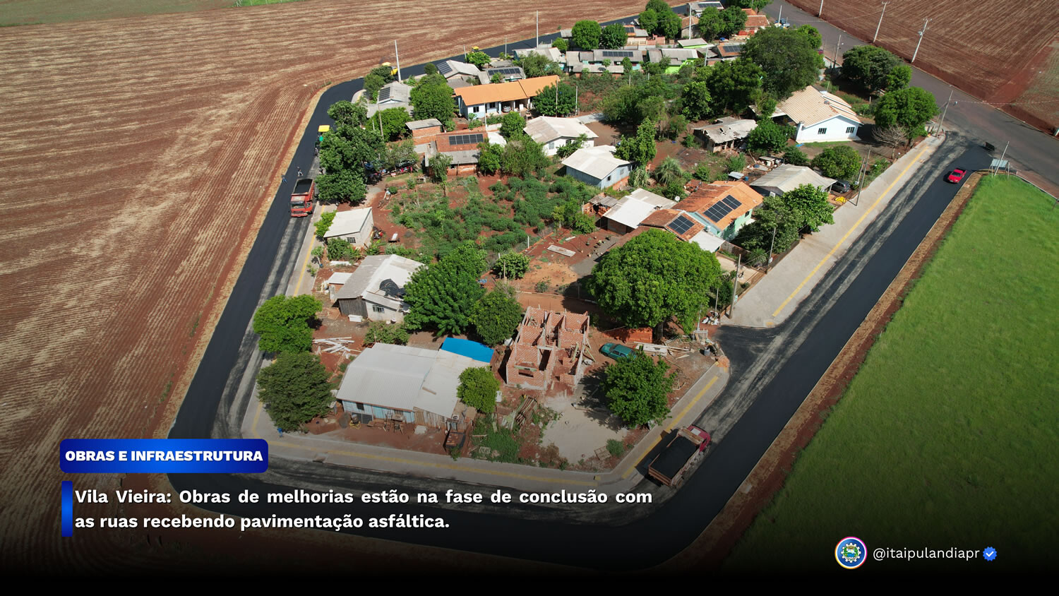 Vila Vieira: Obras de melhorias estão na fase de conclusão com as ruas recebendo pavimentação asfáltica