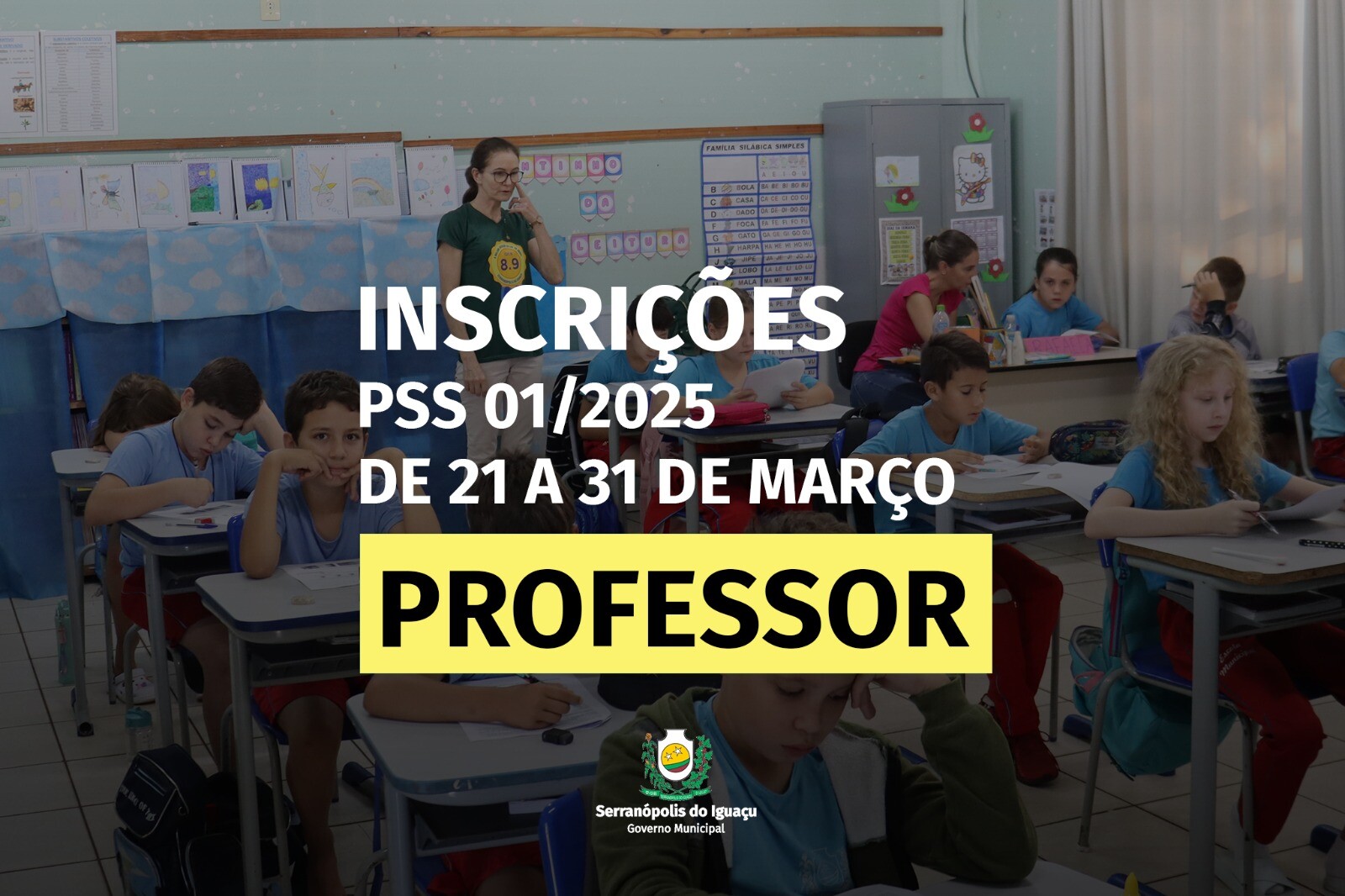 Governo Municipal realiza PSS para contratação de professor