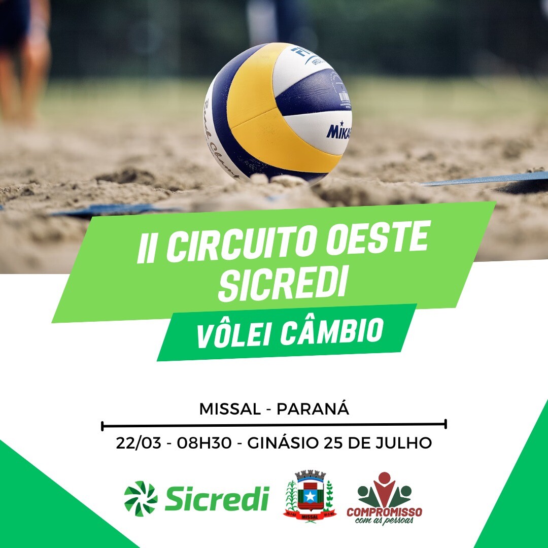 Missal sedia 1ª etapa do II Circuito Oeste Sicredi de Vôlei Câmbio