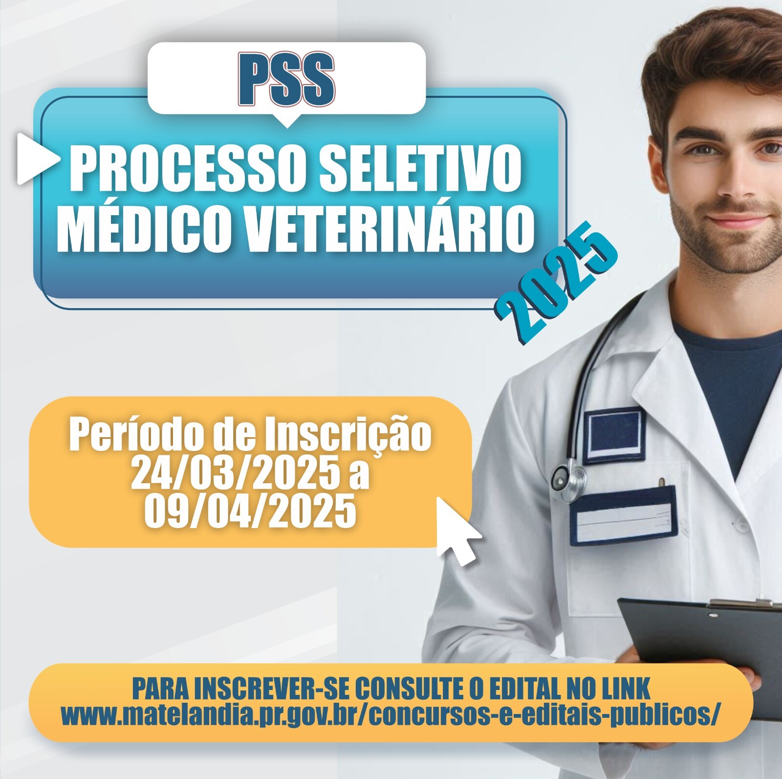 Administração Municipal Abre Processo Seletivo para Médico Veterinário