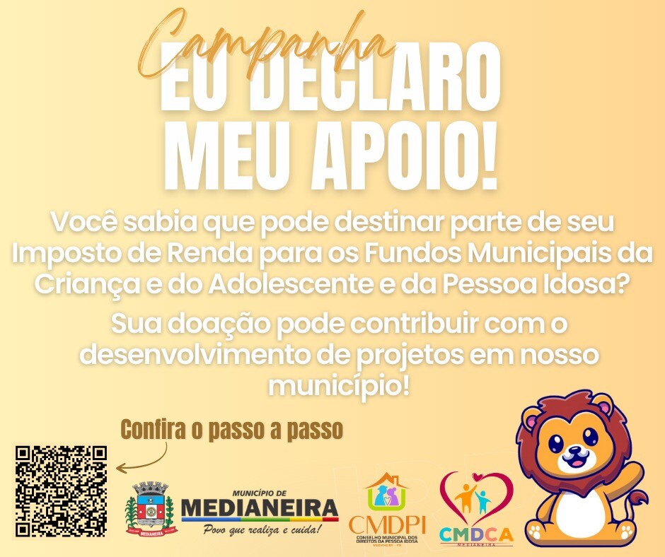 Campanha Eu Declaro Meu Apoio: Doe seu Imposto de Renda aos Fundos Municipais