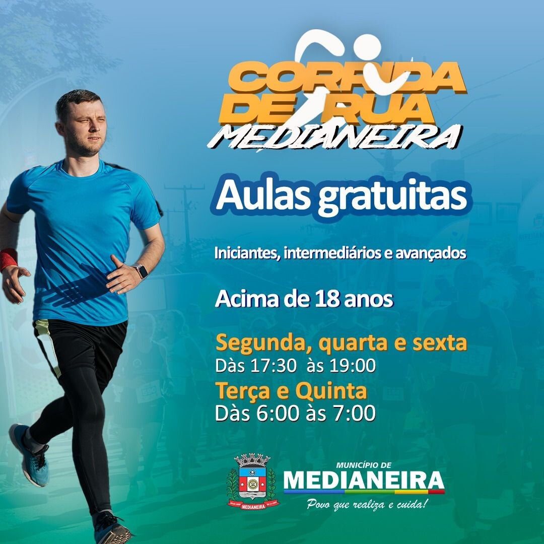 Projeto Corrida de Rua Medianeira inicia as aulas na próxima semana