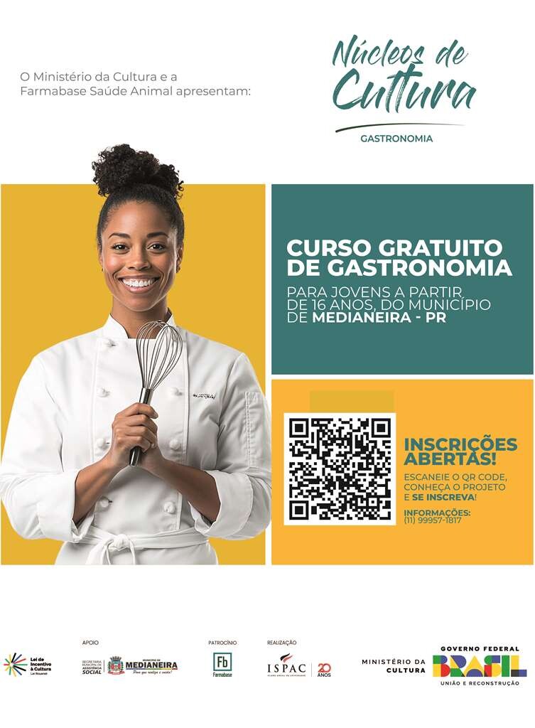 Cras de Medianeira está com inscrições abertas para o Curso de Gastronomia